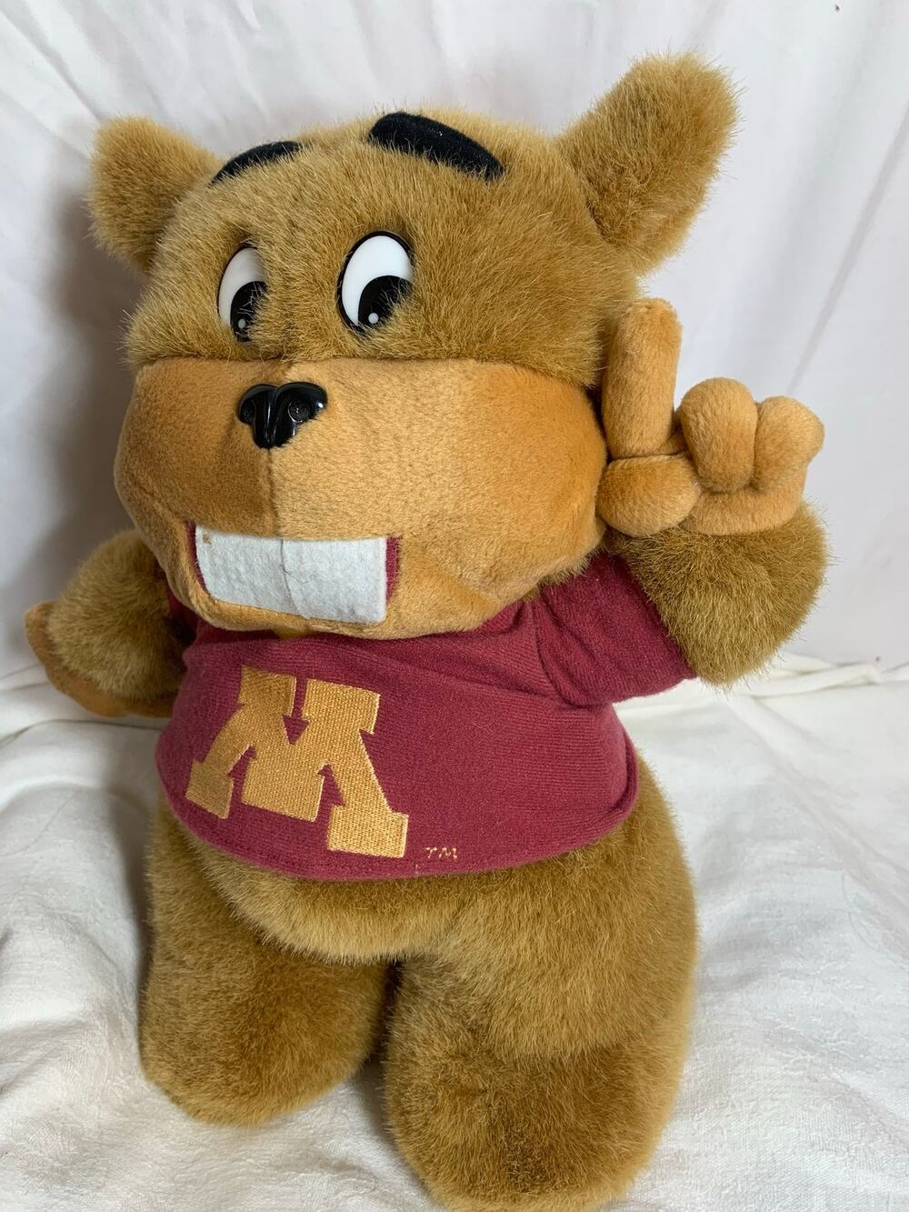 Vintage 1990s Goldy Gopher Musical Plush 12” Minnesota Golden Gophers Source Tek